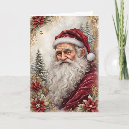 Old Santa Claus greeting card