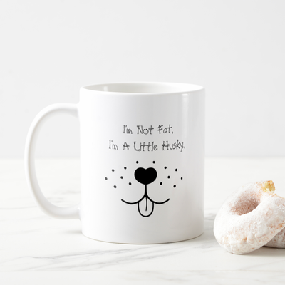 Zazzle I'm not fat, I'm a little husky. Funny Coffee Mug (With Donut) (2).png