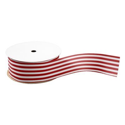 Christmas white and Red Striped Grosgrain ribbon.jpg