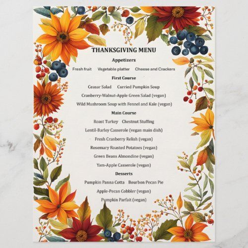 autumn theme flowers & berries