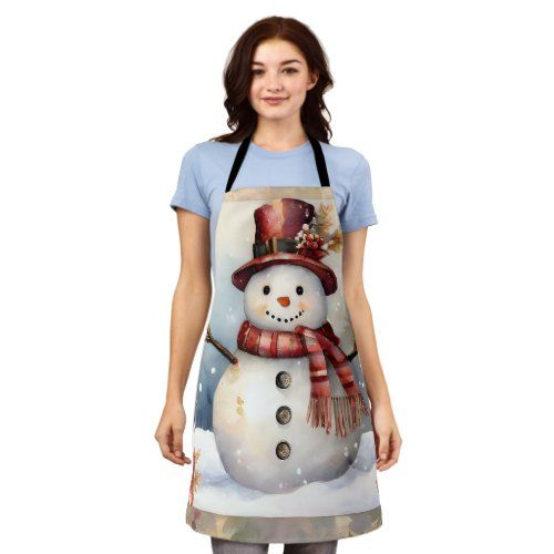snowman in a red hat
