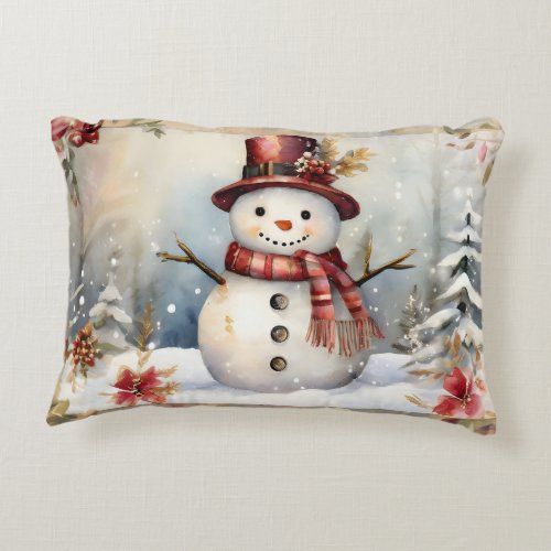 snowman in a red hat