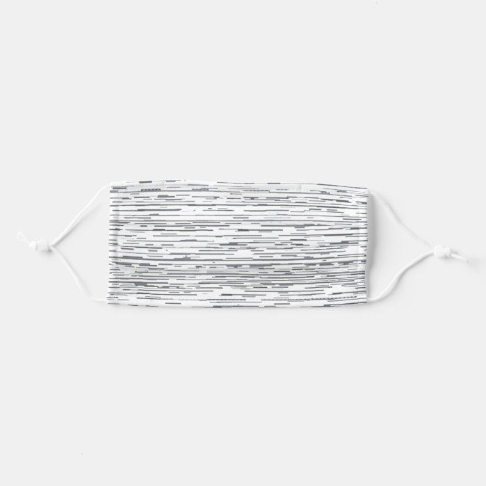 Neutral Gray Lines Adult Cloth Face Mask