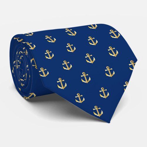 gold anchors on dark blue