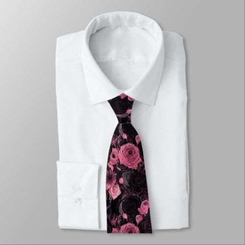 romantic pink and black gothic roses