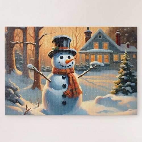 The Happy Snowman Jigsaw