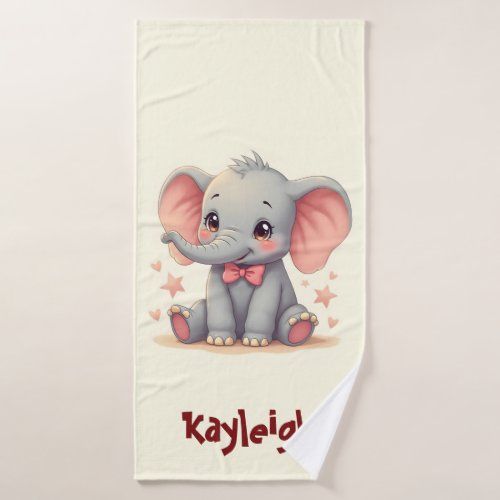 Cute Baby Elephant bath towel set