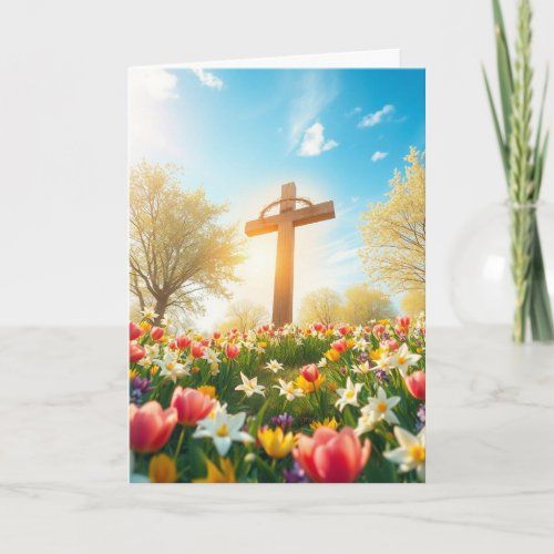 Easter Cross and Flowers