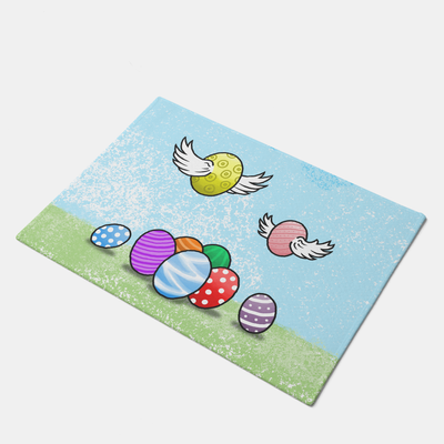Zazzle Flying Easter Eggs Doormat (Angled).png