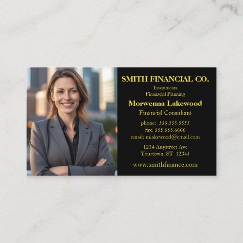 Adaptable Professional Gold & Black business card