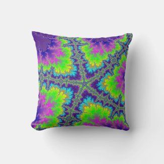 Custom Purple Reef Starfish Throw Pillow by WonderArt