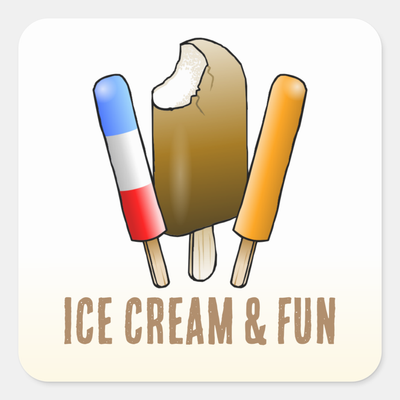Zazzle Ice Cream & Fun Birthday Square Sticker (Front).png