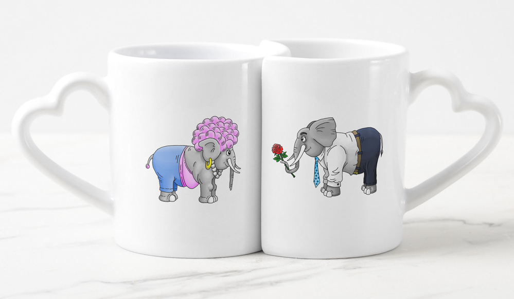 Zazzle Romantic Elephants Coffee Mug Set (Front Nesting).png