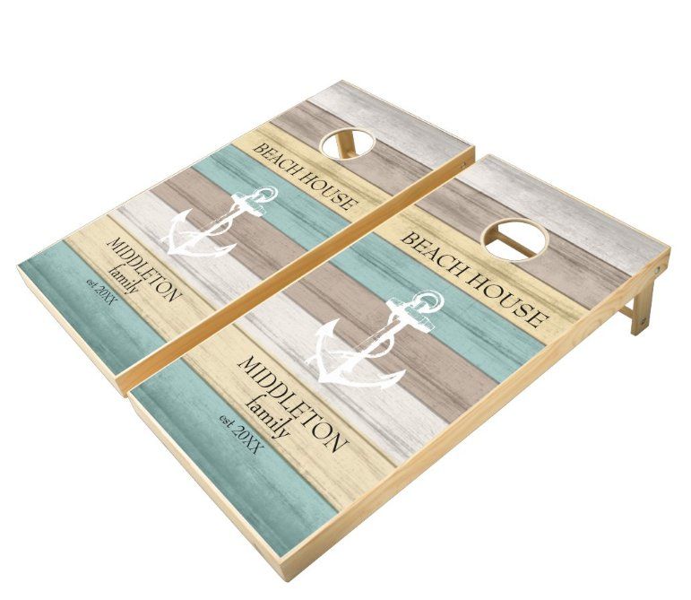 Colorful Beach Wood with Anchor  Cornhole Set.jpg