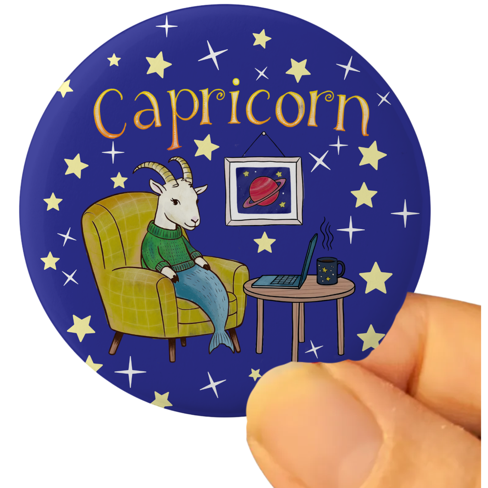 Capricorn star sign birthday badge.png