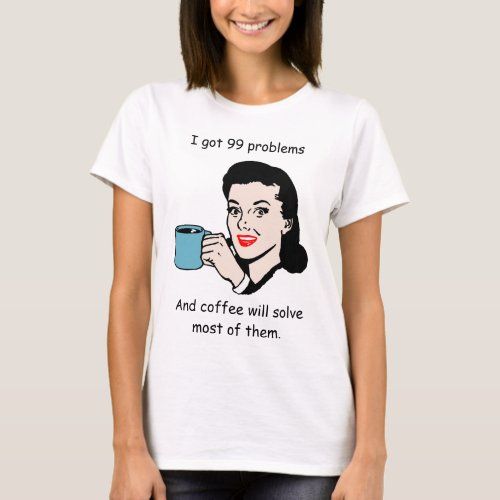 Vintage Woman with Coffee Cup t-shirt