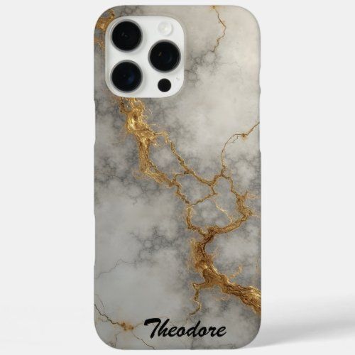 Gray and Gold Marble phone case