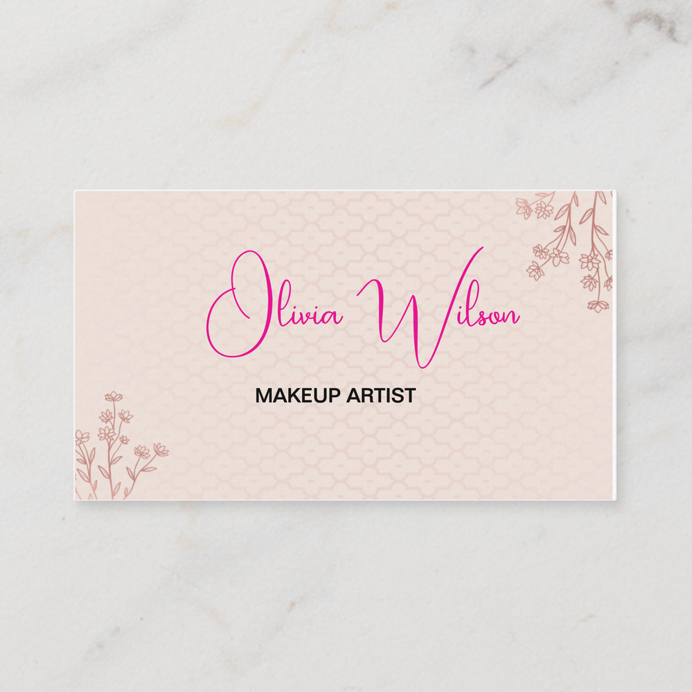Zazzle Makeup Artist Minimalist Elegant With Photo Business Card (Back).png