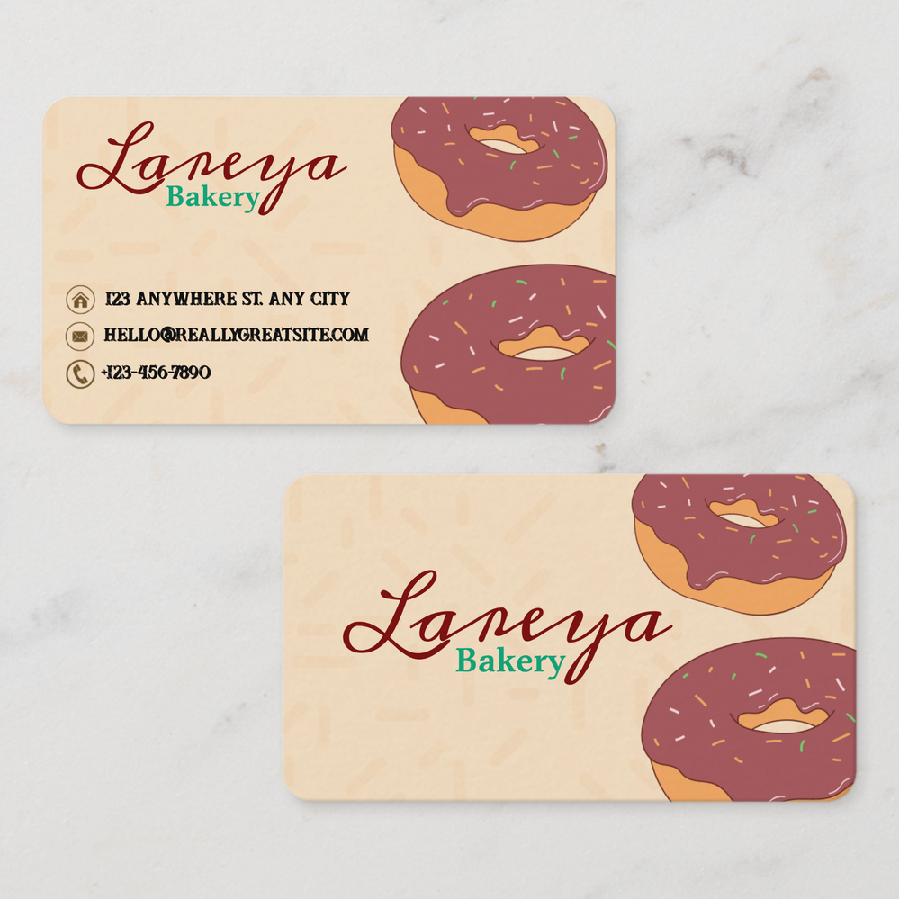 Zazzle watercolor and faux brown foil business card (Front_Back).png