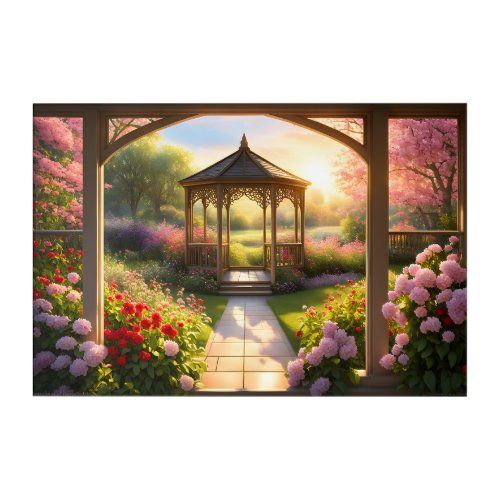 Gazebo in the Garden acrylic print