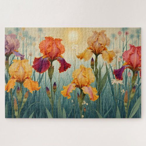 Art Nouveau Colorful Iris