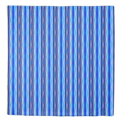 blue painted stripes duvet cover