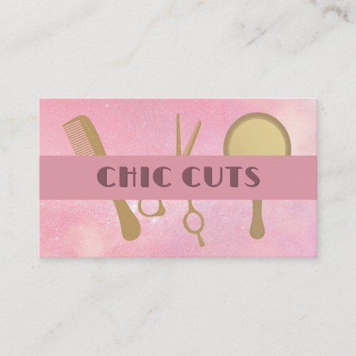 hair styling tools beauty salon business card