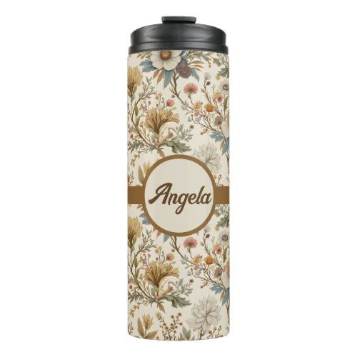 boho floral in beige