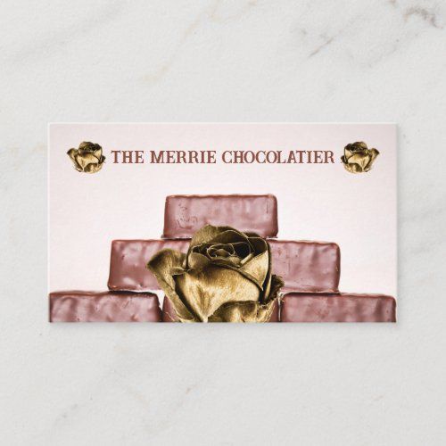 Stack of Chocolate Bars Candymaker business card
