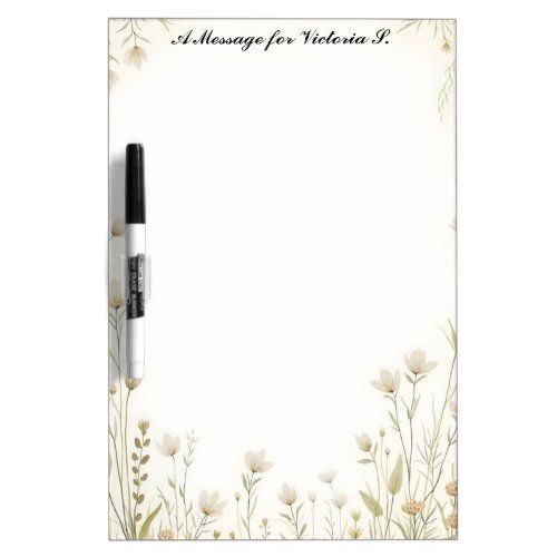Little White Wildflowrs dry erase board
