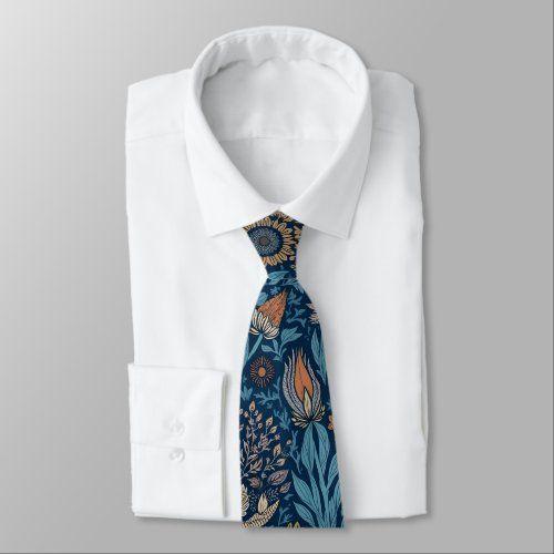Beautiful Floral in Blue and Beige