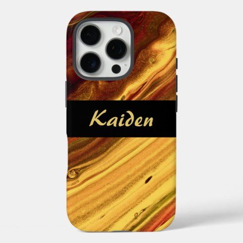 Burgundy and Gold iPhone case