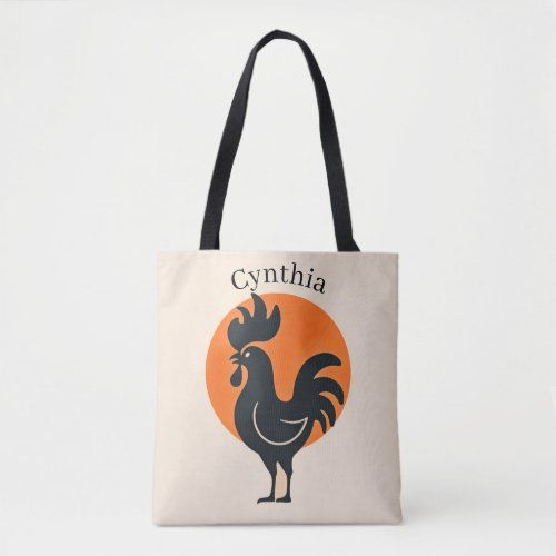 Comical Rooster tote bag