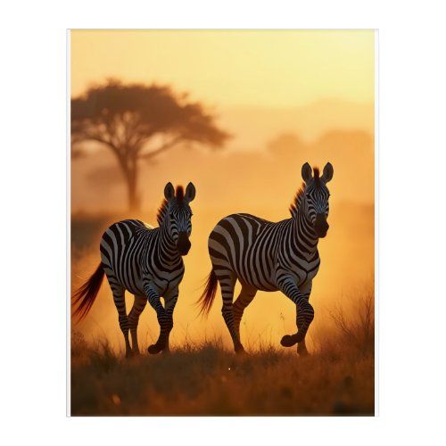 Two Zebras acrylic print