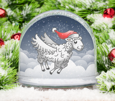 Zazzle Santa's Flying Christmas Lamb Snow Globe (Christmas).png