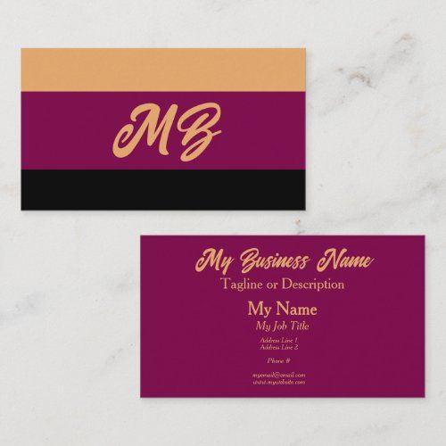 Gold Wine and Black Color Blocks