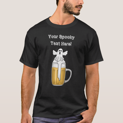 Zazzle Spooky Boo Ghost T-Shirt (Front).png