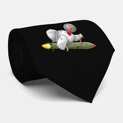 Zazzle Rocket Turkey Neck Tie (Rolled).png
