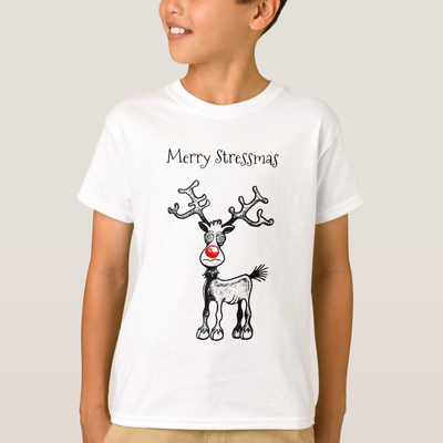 Zazzle Merry Stressmas Rudolph T-shirt (Front)(1).png