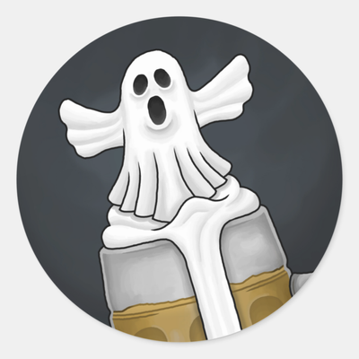 Zazzle Spooky Halloween Ghost Classic Round Sticker (Front)(1).png