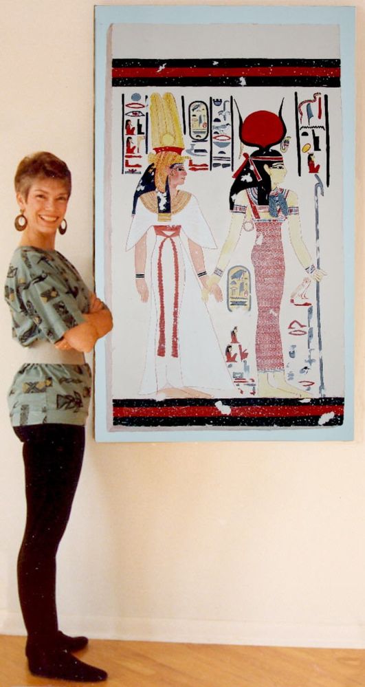 My Nefertari & Isis painting, 1992