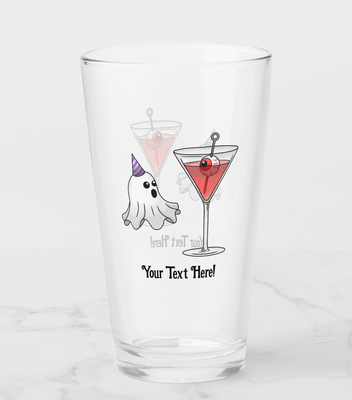 Zazzle Cute Ghost & Spooky Cocktail Glass (Front).png