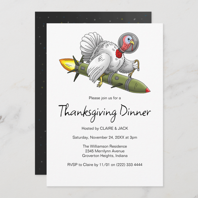 Zazzle Thanksgiving Rocket Turkey Invitation (Front_Back).png