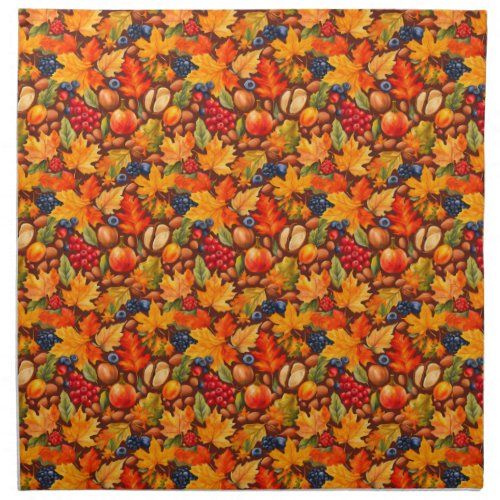 Autumn Forest Harvest cloth napkin