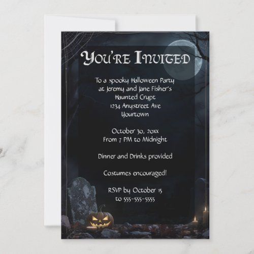 Dark Graveyard invitation
