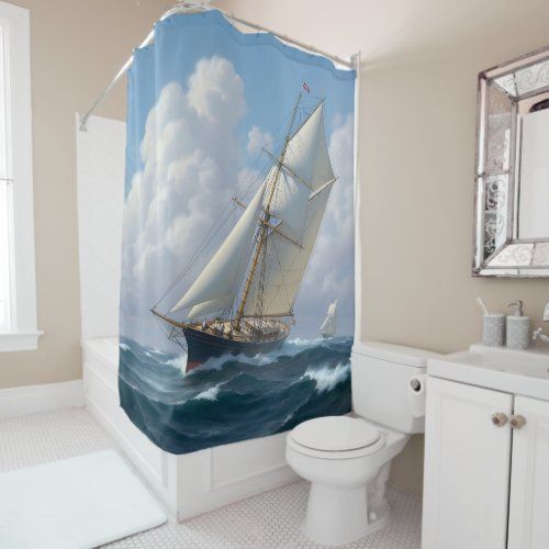 Coming About shower curtain