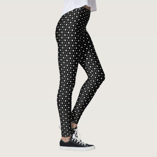Black and White Polka Dots leggings