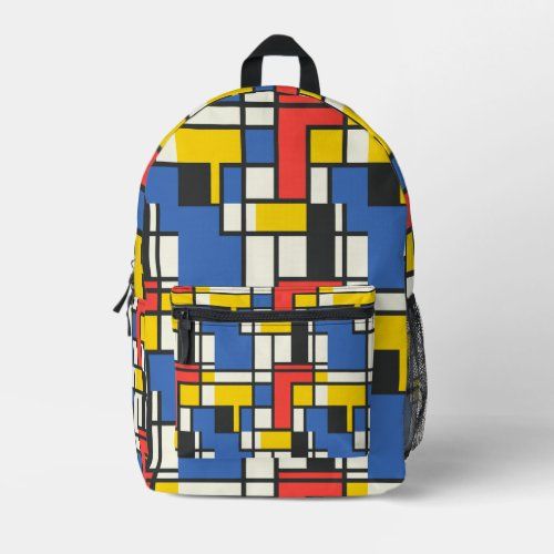 Colorful Mondrian Style Geometric