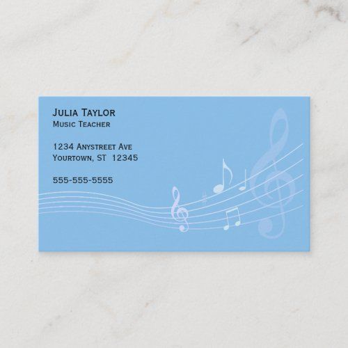 Music Staff business card