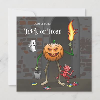 Zazzle Friendly Trick or Treating on Halloween Night Invitation (Front).png